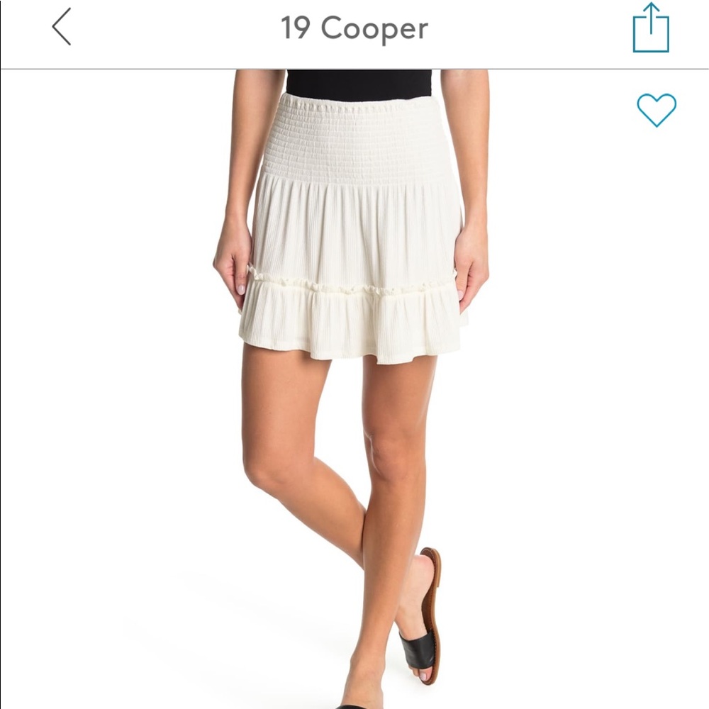 19 Cooper ruffle hem knit skirt
